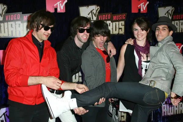 Cobra Starship chega ao MTV Video Music Awards de 2007. The Palms Hotel And Casino, Las Vegas, NV. 09-09-07 — Fotografia de Stock