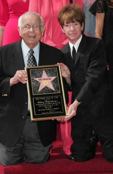 Johnny Grant and Rodney Bingenheimer — Stock Photo, Image