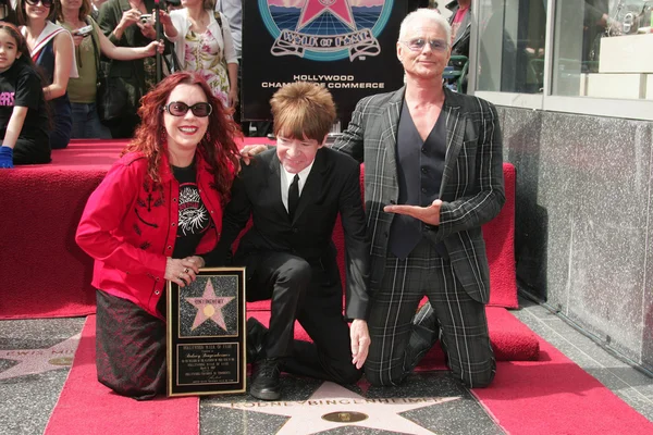 Pamela Des Barres et Michael Des Barres avec Rodney Bingenheime — Photo