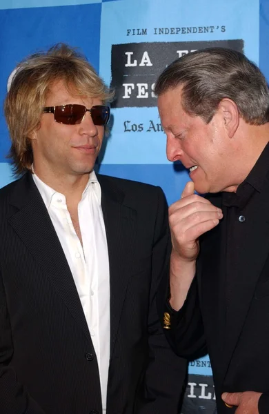 Jon Bon Jovi e Al Gore — Fotografia de Stock
