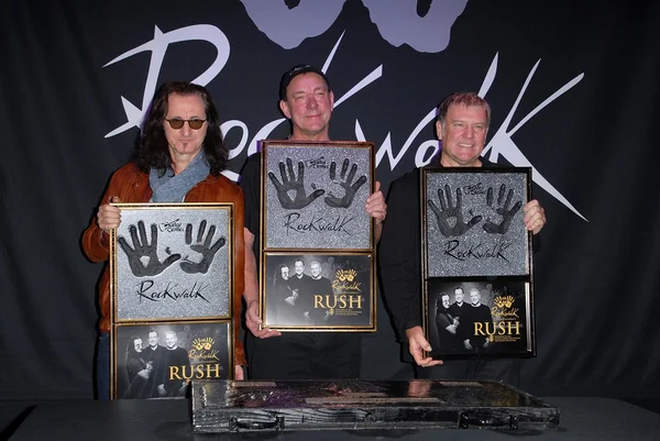 Geddy Lee, Neil Peart, Alex Lifeson — Stock Photo, Image