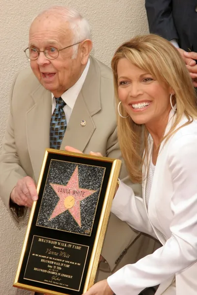 Johnny Grant and Vanna White — Stock Photo, Image