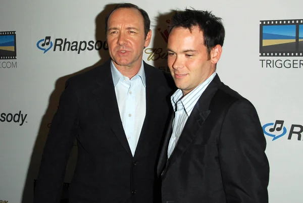 Kevin Spacey and Dana Brunetti at the new Triggerstreet.com Launch Party. Social Hollywood, Hollywood, CA. 06-15-06 — Stock Photo, Image