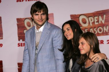 Ashton Kutcher, Demi Moore, Tallulah Belle Willis