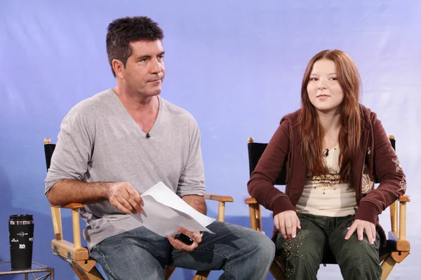 Simon Cowell and Bianca Ryan — Stock Photo, Image