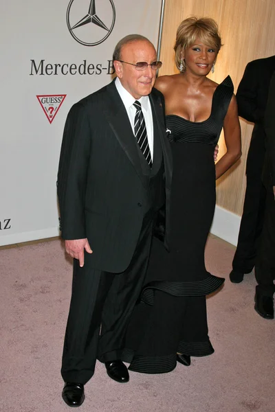 Clive Davis e Whitney Houston — Fotografia de Stock