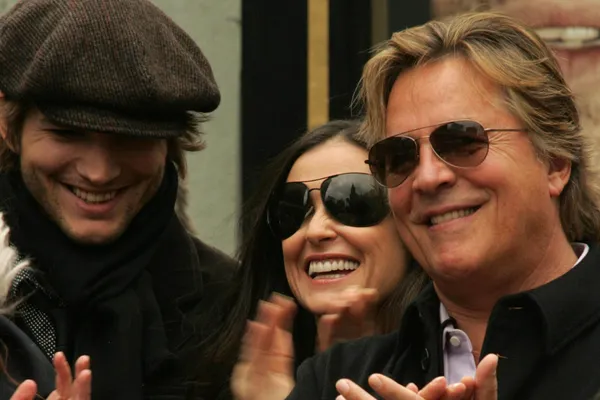 Ashton Kutcher, Demi Moore, Don Johnson — Fotografia de Stock