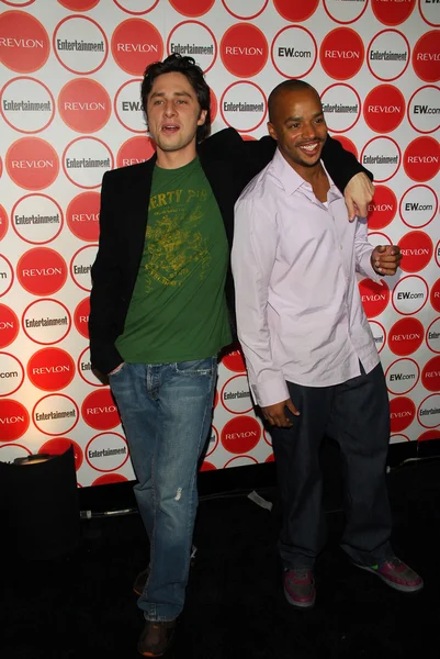 Zach braff i donald faison — Zdjęcie stockowe