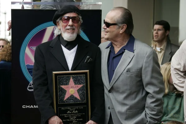 Lou Adler e Jack Nicholson — Fotografia de Stock