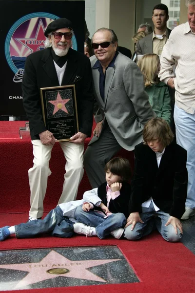 Lou Adler e Jack Nicholson — Fotografia de Stock