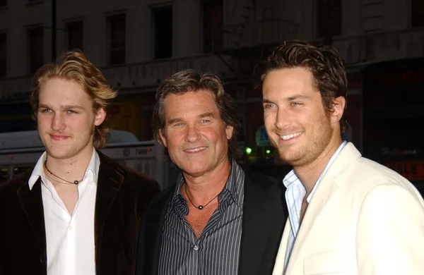 Wyatt ile kurt russell russell ve oliver hudson — Stok fotoğraf