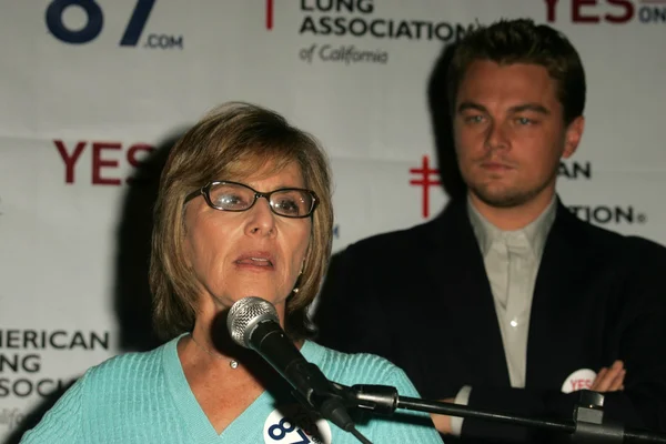 Barbara Boxer, Leonardo Dicaprio — Stock Photo, Image