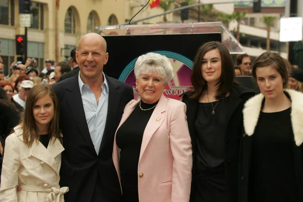 Bruce willis hollywood walk of fame zeremonie — Stockfoto