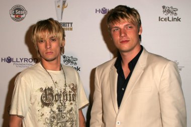 Aaron Carter and Nick Carter at An All Star Night At The Mansion charity event, Playboy Mansion, Holmby Hills, Los Angeles, CA 07-11-06