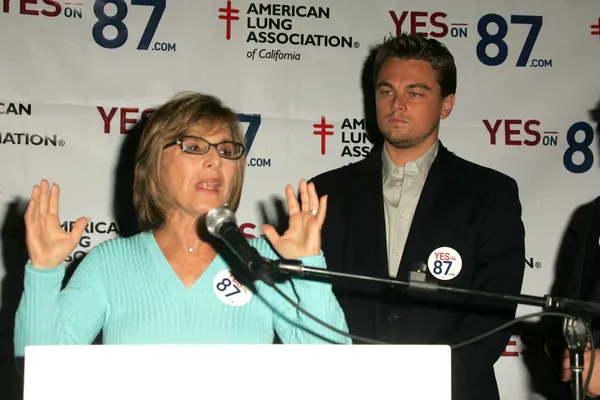 Barbara Boxer, Leonardo Dicaprio — Stock Photo, Image