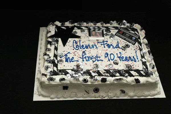 Glenn Fords fødselsdag kage - Stock-foto