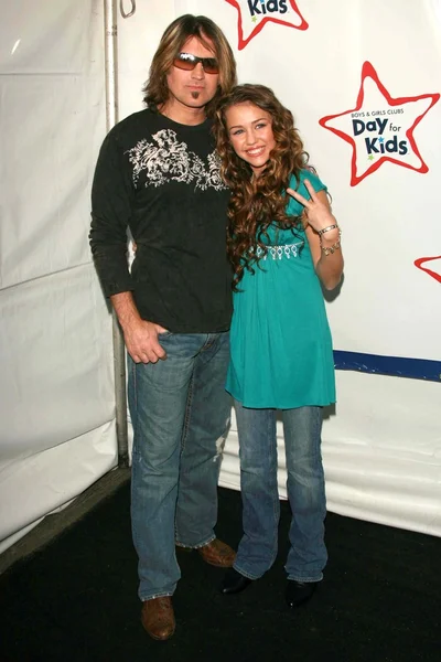 Billy Ray Cyrus, Miley Cyrus — Stock Photo, Image