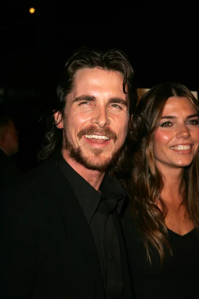 Christian Bale and wife — Stock fotografie