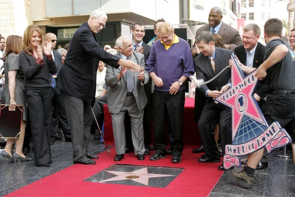 Jerry buss şöhret töreni hollywood walk — Stok fotoğraf