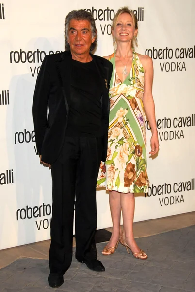 Roberto cavalli i anne heche — Zdjęcie stockowe