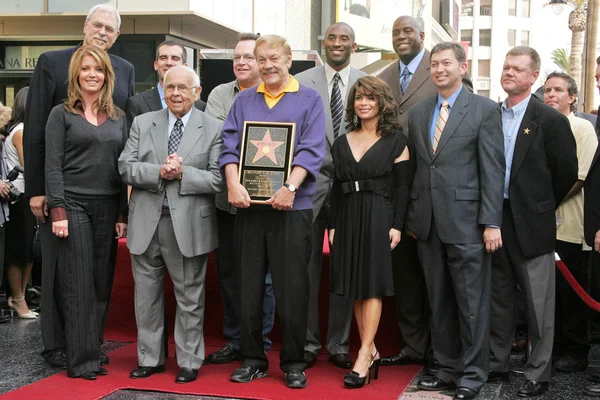 Jerry buss şöhret töreni hollywood walk — Stok fotoğraf