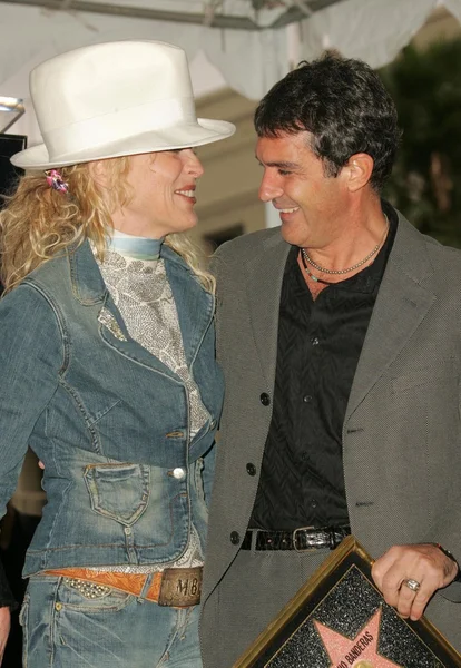 Sharon Stone and Antonio Banderas — Stock Photo, Image