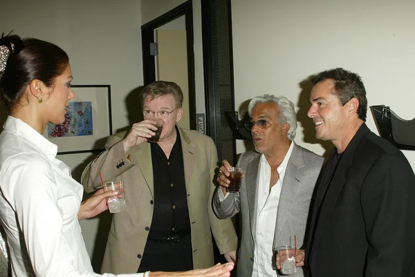 Adrianne Curry and Dr. Bob Nixon, DDS with Johnny Lou Fratto and Christopher Night at the Grand Opening of Dr. TATTOFF, Beverly Hills, CA 10-15-05 — стоковое фото