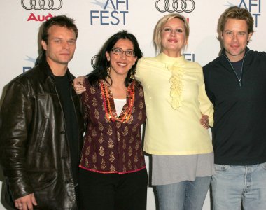 Alec Newman'la madchen amick ve dört bir yanına Varoşların AFI fest 2005 filtreleme, Rowe'a brad. Audi pavilion, hollywood, ca. 11-09-05