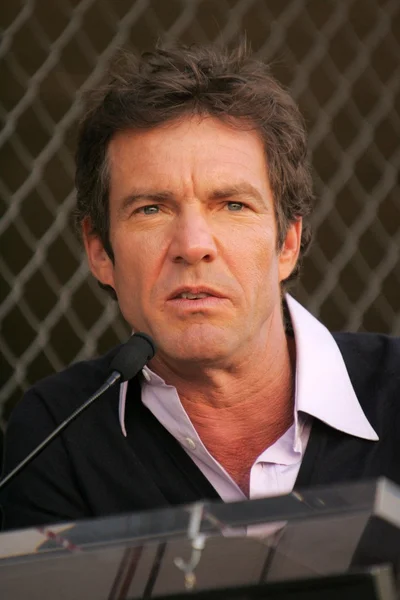 Dennis Quaid Cerimonia della Passeggiata della Fama — Foto Stock