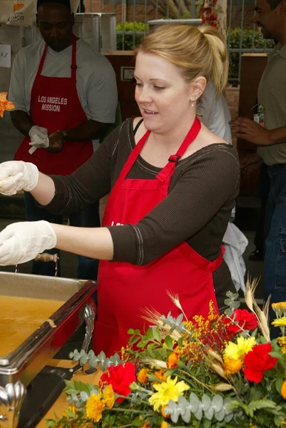 Los Angeles Mission's Thanksgiving Meal — Stock Photo, Image