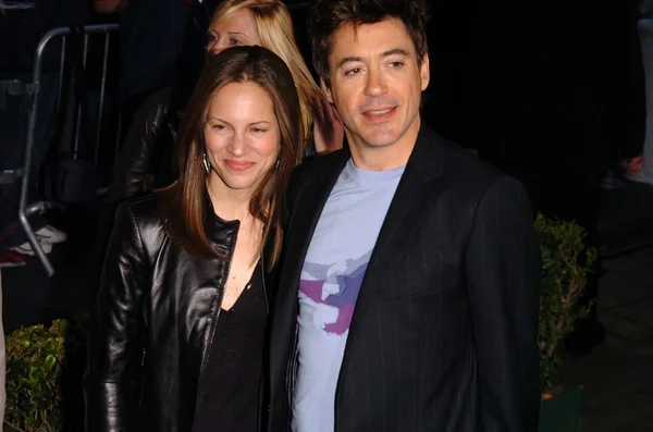 Robert downey jr. i susan levin — Zdjęcie stockowe