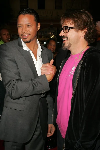 Terrence Howard and Robert Downey Jr — Stock Photo, Image