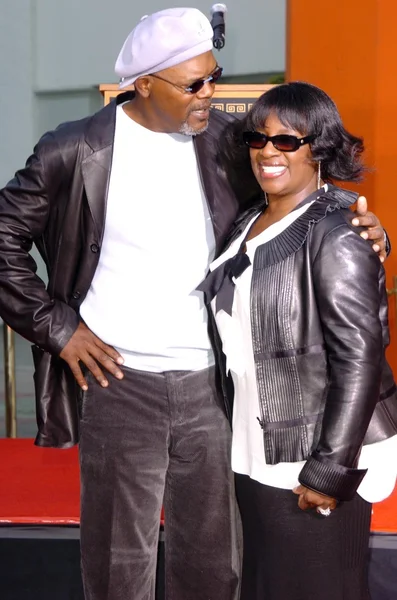 Samuel L Jackson y LaTanya Richardson — Foto de Stock