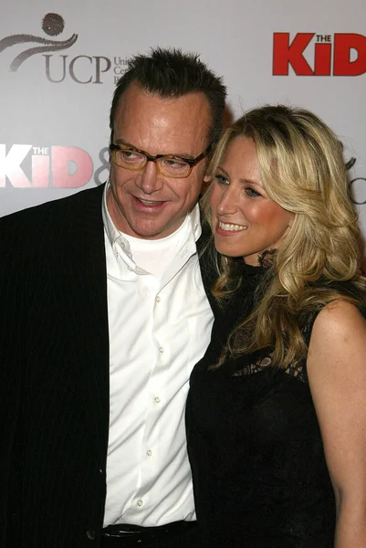 Tom arnold en vrouw shelby — Stockfoto