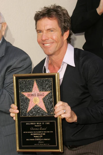 Dennis Quaid Ceremonia del Paseo de la Fama — Foto de Stock