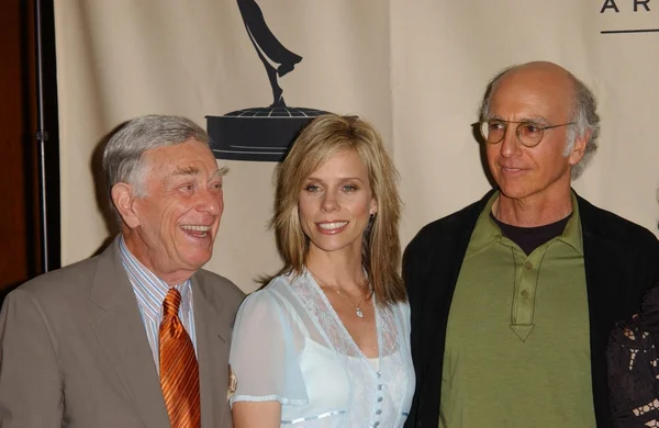 Shelley Berman, Cheryl Hines e Larry David — Fotografia de Stock