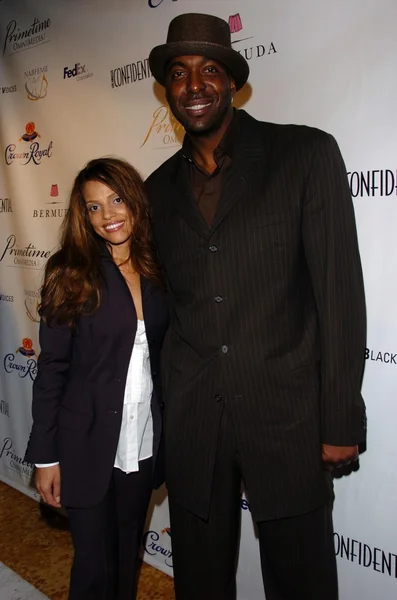 John Salley und Frau Natasha — Stockfoto