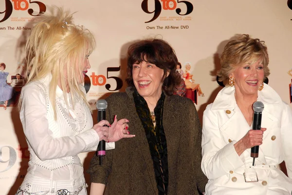 Dolly parton z lily tomlin i jane fonda — Zdjęcie stockowe