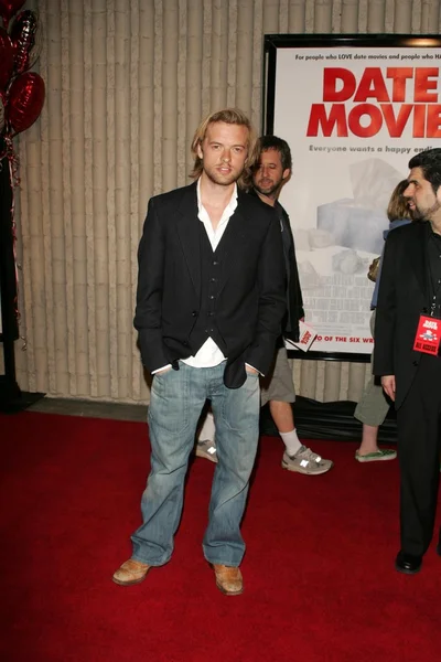 Adam campbell på kroq alla hjärtans dag singlar screening av datum film. AMC avco biografer, westwood, ca. 02 / 13 / 06 — Stockfoto