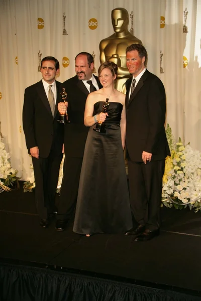 Steve Carell e Howard Berger con Tami Lane e Will Ferrell — Foto Stock