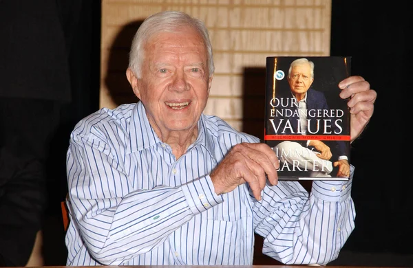 Président Jimmy Carter Signature du livre — Photo