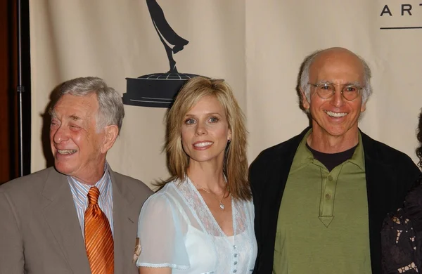 Shelley Berman, Cheryl Hines y Larry David — Foto de Stock
