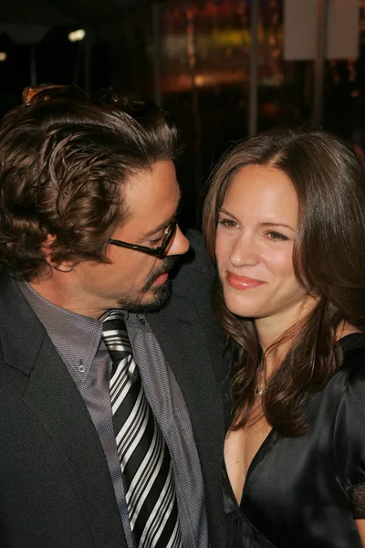 Robert downey jr. és susan levin — Stock Fotó