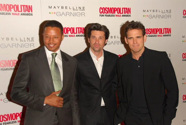 Terrence Howard with Patrick Dempsey and Matt Dillon — Stock Photo, Image