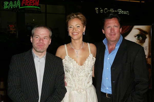 Uwe Boll with Kristanna Loken and Michael Madsen — Stock Photo, Image