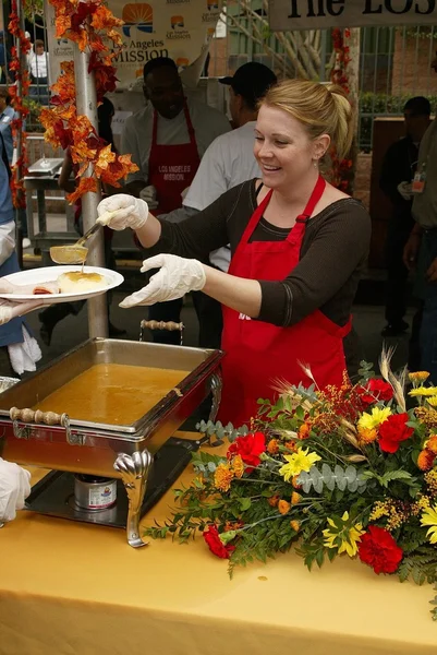 Los Angeles Mission's Thanksgiving Meal — Stock Photo, Image