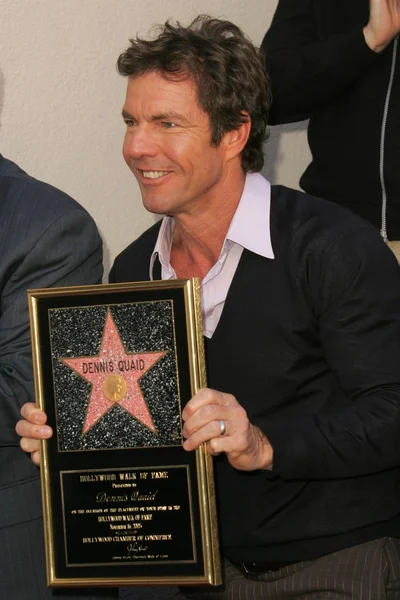 Dennis Quaid Ceremonia del Paseo de la Fama — Foto de Stock