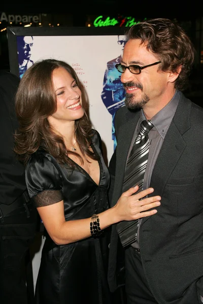 Susan Levin and Robert Downey Jr — Stock Photo, Image