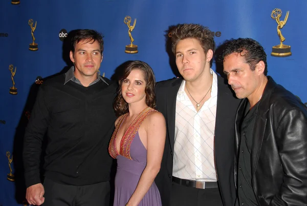Tyler Christopher and Kelly Monaco with Scott Clifton and Maurice Benard — Stock Photo, Image