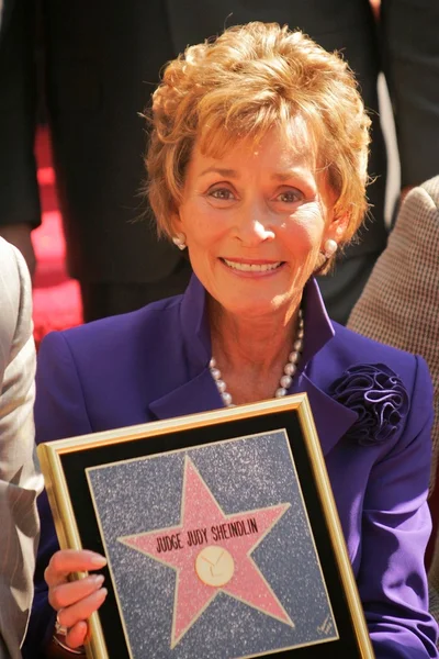 Juiz Judy Sheindlin Hollywood Passeio da Fama Cerimônia — Fotografia de Stock